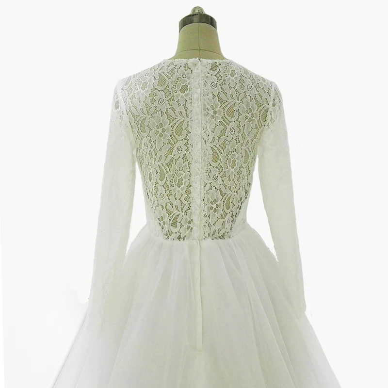 JIERUIZE, белое винтажное кружевное свадебное платье с длинными рукавами, бальное платье с открытой спиной, дешевые свадебные платья, vestido de noiva trouwjurk