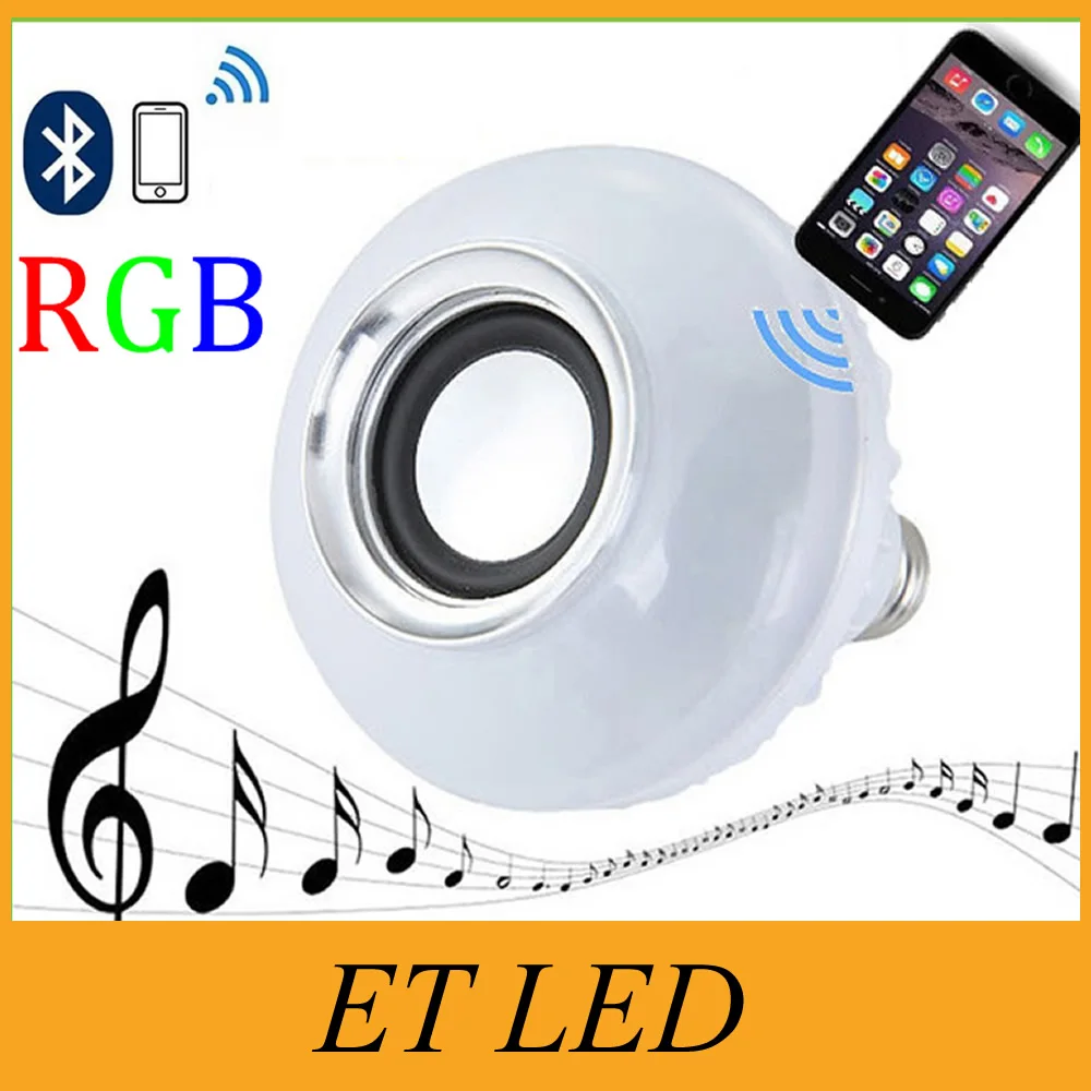 

CE UL Wireless Bluetooth E27 12w LED Audio Speaker Bulb Remote Control Smart Colorful Music Playing Lighting With Bluetooth Lamp