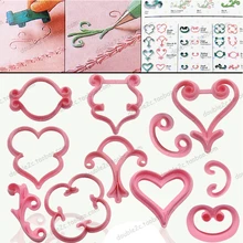 Ножи для мастики инструменты 12 шт./компл. помадка кружева резак торт украшения хлебобулочные Приготовление выпечки набор тортов инструменты