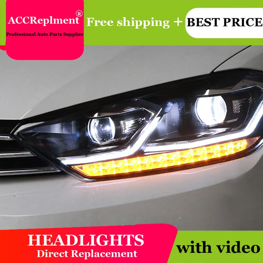 

Car styling Led Head Lmap for vw golf Sportsvan headlight 2016-2018 led headlight led turn signal vw golf Sportsvan H7