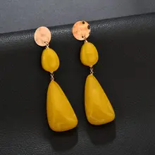 Terreau Kathy новые модные богемные 5 цветов дизайнерские массивные длинные полимерные серьги для женщин оптом женские ювелирные изделия