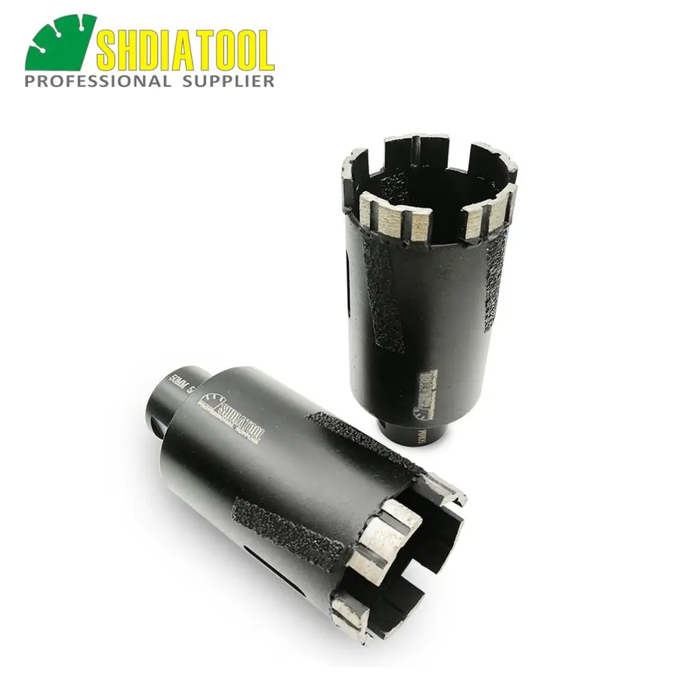 DIATOOL 2pcs Laser Welded Diameter 50mm Diamond Dry Drilling Core Bits With Side Protection 5/8-11 Thread