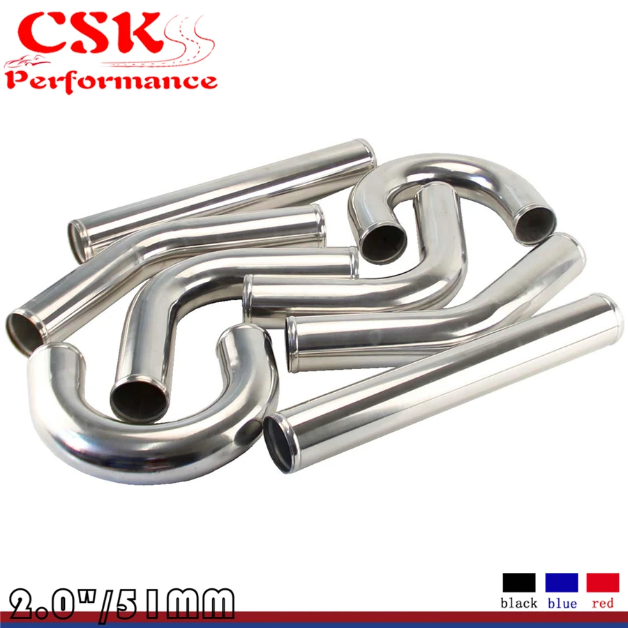 2 &quotTURBO INTERCOOLER PIPE трубопровод труба из алюминия + T CLAMPS силиконовые шланги синего