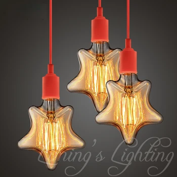 

Star meteor shower Filament 220V Incandescent Bulbs Vintage Light E27 Antique Glass 40W Edison Bulb Lamp Home Decoration