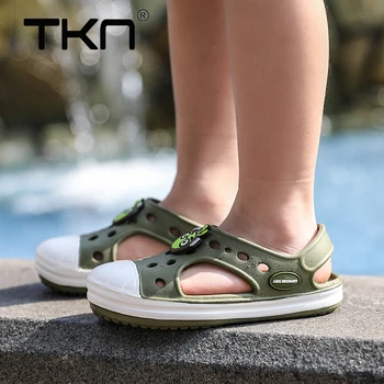 

2019 TKN Summer Slippers Kid Garden Children Sandal Shoes Comfortable Fashion Soft Beach Sandal Casual Flat Non-slip Shoes P1901