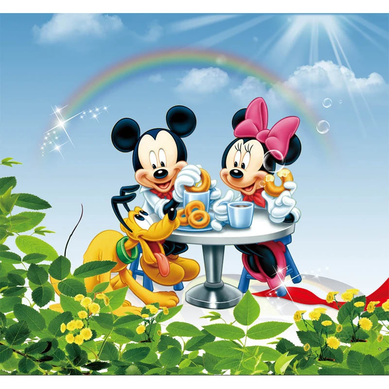 Diy Diamond Embroidery Cartoon Mickey Minnie Picture Cross-stitch Painting 5D Home Decor Mosaic Crafts | Дом и сад