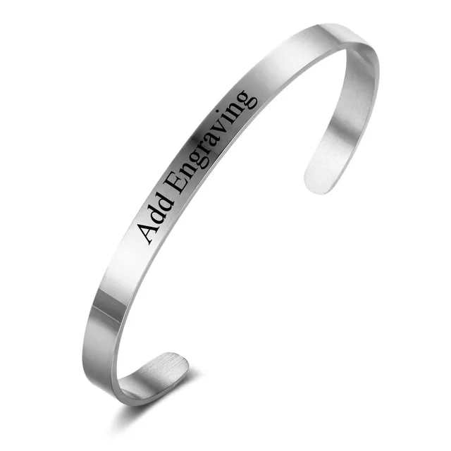 Aliexpress Personalized Cuff Bracelets Bangles Engrave Personalized Cuff Bracelets Bangles Engrave Name Id Stainless Steel Rose Gold Color For