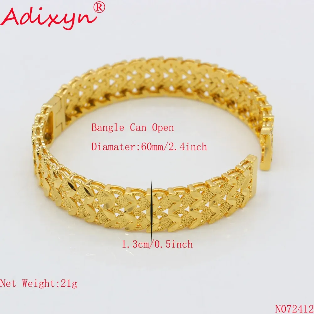 Adixyn 2 шт./лот Дубаи (Can Open) браслет для женщин/девушек золотого цвета подарочные