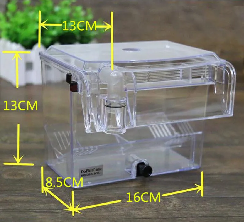 Настенный фильтр для аквариума, подвесной изолирующий ящик для аквариума с водяным насосом 3,2 Вт, внешний инкубатор для разведения