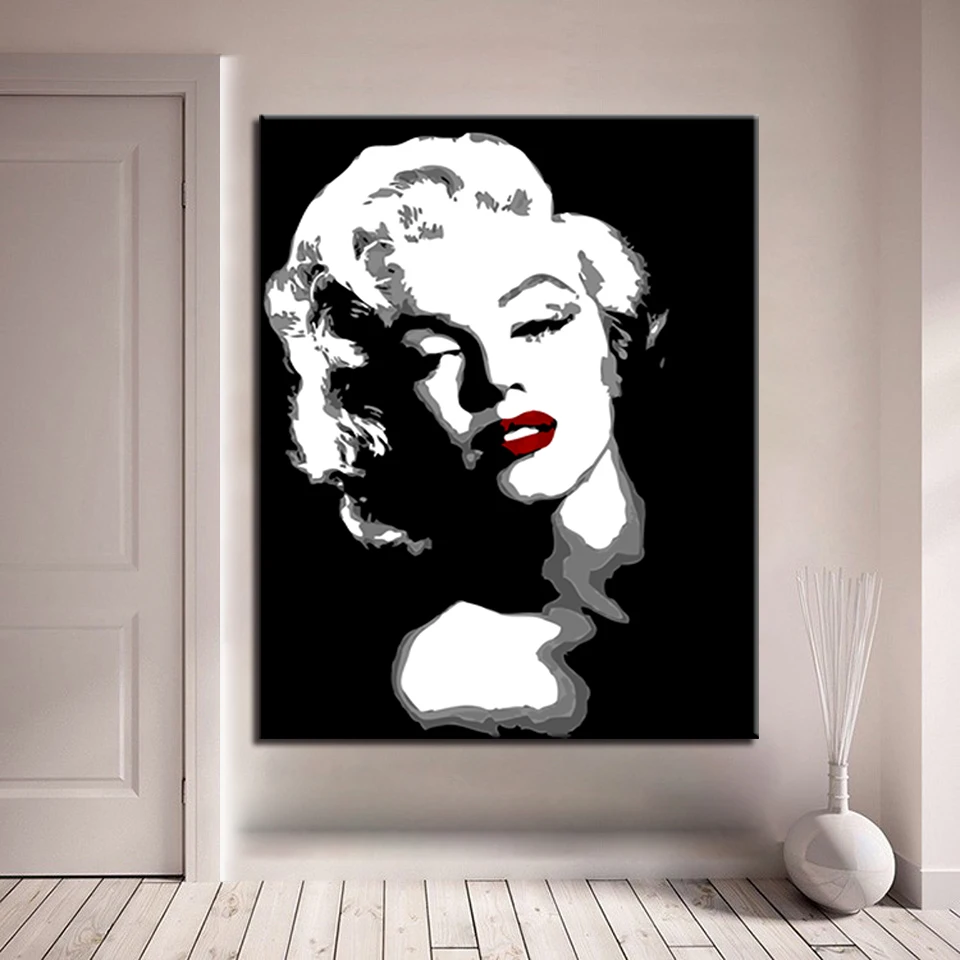 

DIY Painting By Numbers Acrylic Kits Drawing Eternal Marilyn Monroe Oil Pictures Canvas Hand Paints Coloring Wall Art Home Decor