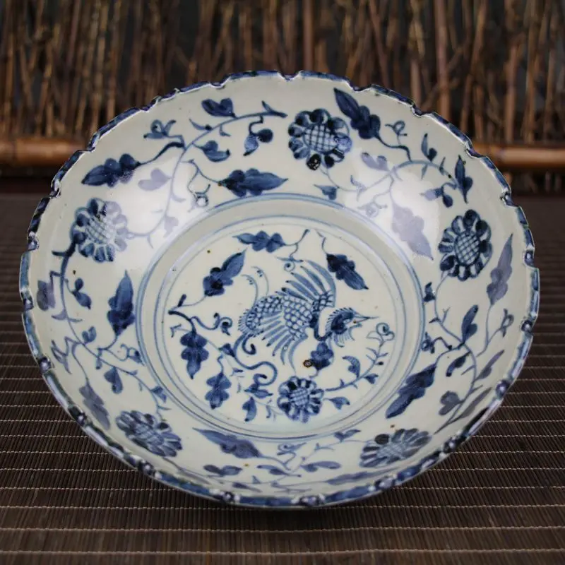 

Archaize porcelain, Ru Ge, Jun Ding, Yao Ming and Qing Dynasty, Jingdezhen porcelain lotus flower side sunflower bird bowl