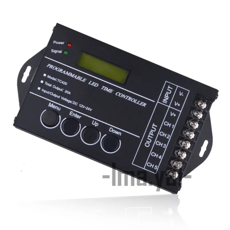 WIF Время программируемый RGB светодиодный контроллер TC421 и TC420 DC12V/24 V 5 каналов общий выход 20A общий анод программируемый