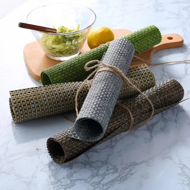 

4PCS set kitchen dinning placemats for table mat nil decorative placemats heat insulation pads eco-friendly coffee tea matsLF405