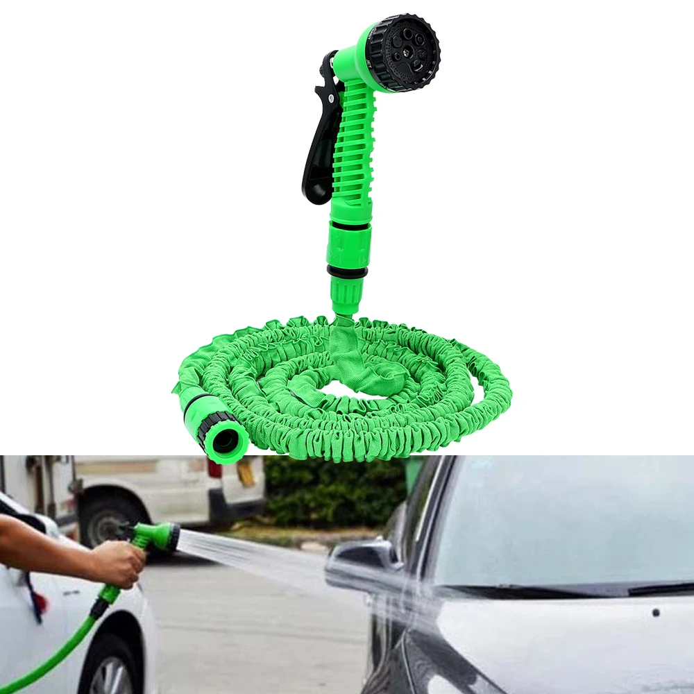 

High Pressure Washer Car Water Gun Super Long Flexible 25FT Hose Pipe Spray Nozzle With Free Connector 7 Model Auto Care Clean