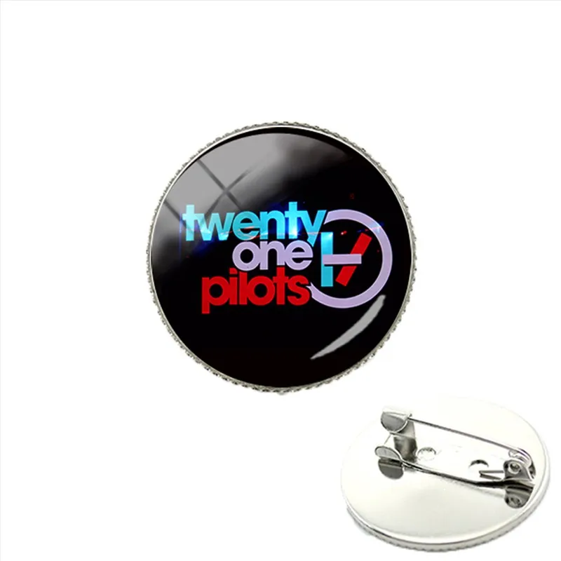 JWEIJIAO Twenty One Pilots музыкальная группа знак брошь с символом значок стеклянный кабошон купол для сумки одежда декоративные шпильки для фанатов TO25