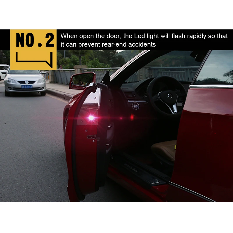 2x светодиодный анти столкновения автомобиля двери светильник Предупреждение светильник для Chevrolet Cruze Орландо Lacetti Lova паруса Эпика Малибу вольт Camaro