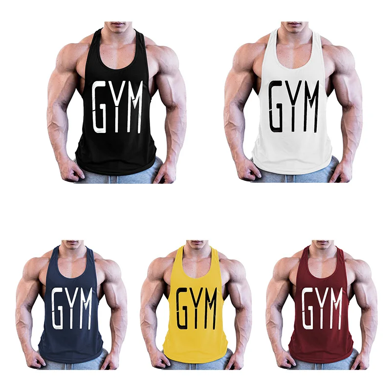 

New fashion cotton sleeveless shirts tank top men Fitness shirt mens singlet Bodybuilding workout gym Clothing vest fitness men