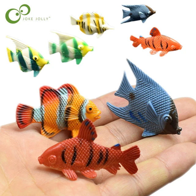 12pcs Tropical Ocean Fishes Figures Toy Gift Sea Life Model Toys PVC