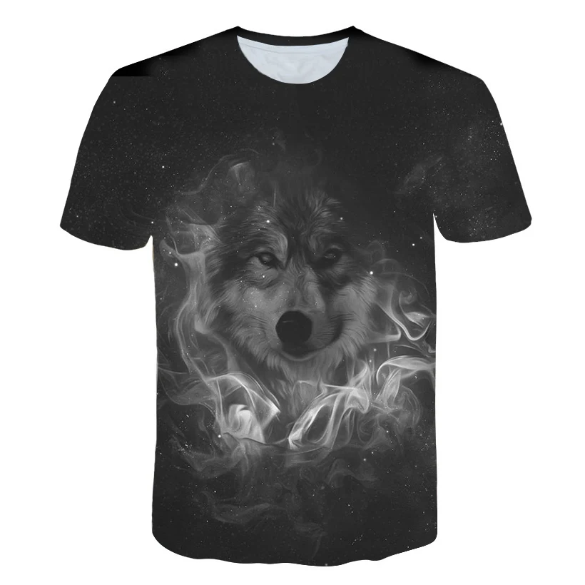 Wolf T shirt Men Animal Tshirt Anime Clothes Magic 3d Print T-shirt Hip hop Tee Cool Mens Clothing 2019 New Summer Tops