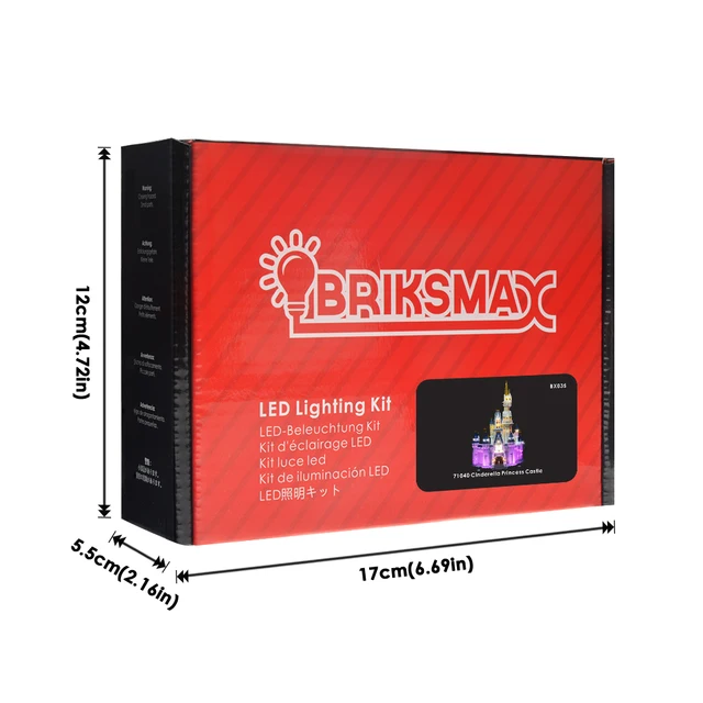 BriksMax Led Light Kit For 71040 Cinderella Princess Castleï¼Œ(NOT Include Model)