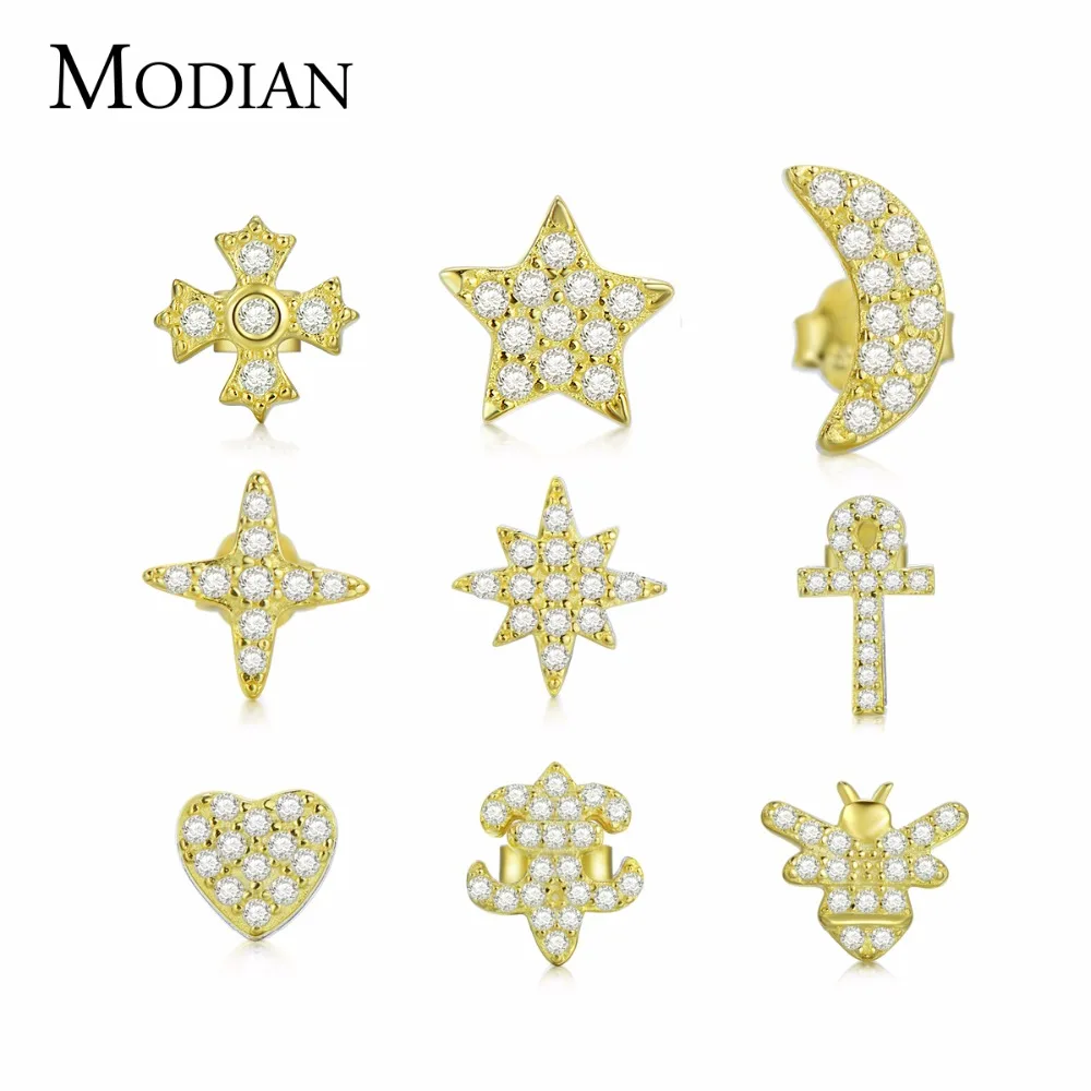 MODIAN Лидер продаж Подлинная 925 стерлингового серебра с милой 9 Стиль небольшие