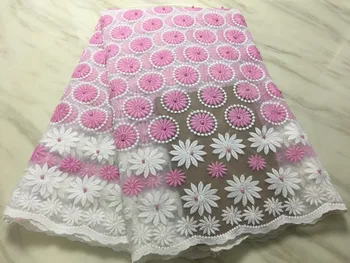

African Lace Fabric 2018 High Quality African Tulle Lace Fabric Embroidered Lace Nigerian Lace Fabrics For Wedding