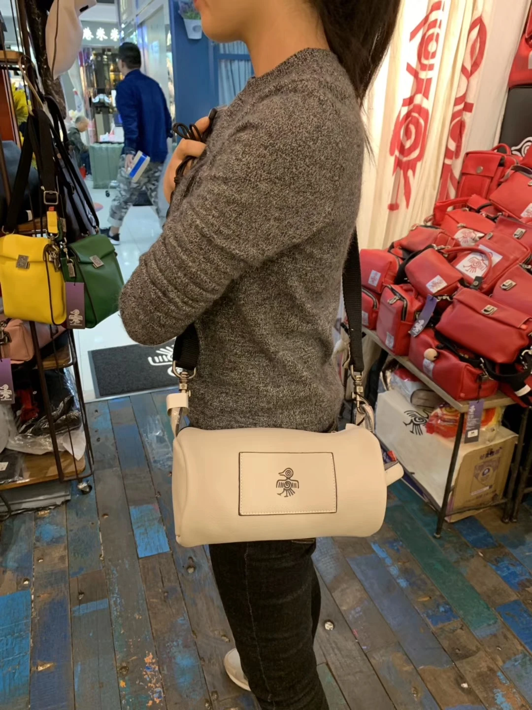 Orabird Маленькая женская сумка-мешок из мягкой натуральной кожи, Женская Повседневная сумка на ремне, сумка через плечо, модные городские серые Сумки для телефона