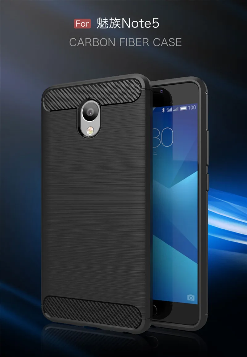 For Meizu M5 Note 32gb 16gb m621h Luxury Original Carbon Fiber Case M 5 M5Note Soft TPU Cover Funda |