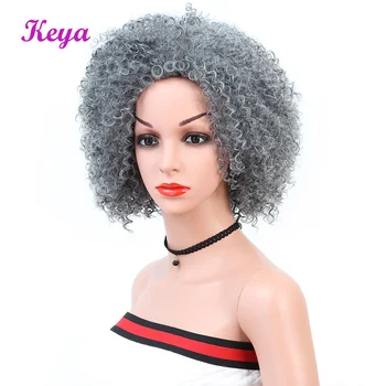 

Short Afro Kinky Curly Wig For Black Women 6 Inch Bob Wig High Temperature Fiber Synthetic Braiding Women Wigs