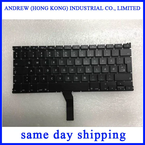 10 шт./лот Новинка A1466 A1369 Датская клавиатура для Macbook Air 13 &quotA1466 2011- 2015 лет |