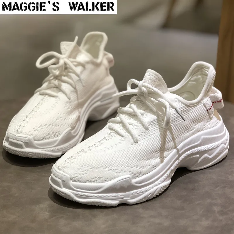 

Maggie's Walker Women Fashion Spring Casual Shoes Trendy Mesh Solid Summer Outdoor Sneaker Shoes Size 35~39