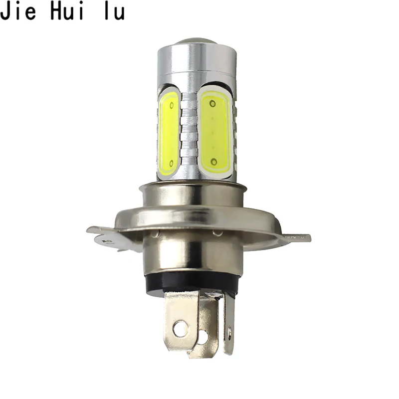 1 шт. H4 9003 COB мотоциклетный головной светильник, лампа для фар Hi/Lo, аксессуары для скутеров, мотоциклетный светильник 12 В, светодиодная мото лампа