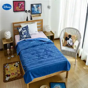 

Disney Cartoon Mickey Mouse Quilts Summer Comforter Bedding Cotton Covers Child Boys Baby Bedroom Decor 150*200cm 200*230cm Blue