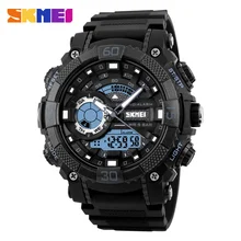 SKMEI 1228 Hommes Sport Montre Numérique Montres À Quartz LED Grand Cadran Horloge 30 M Étanche Double Affichage Montres Relogio Masculino