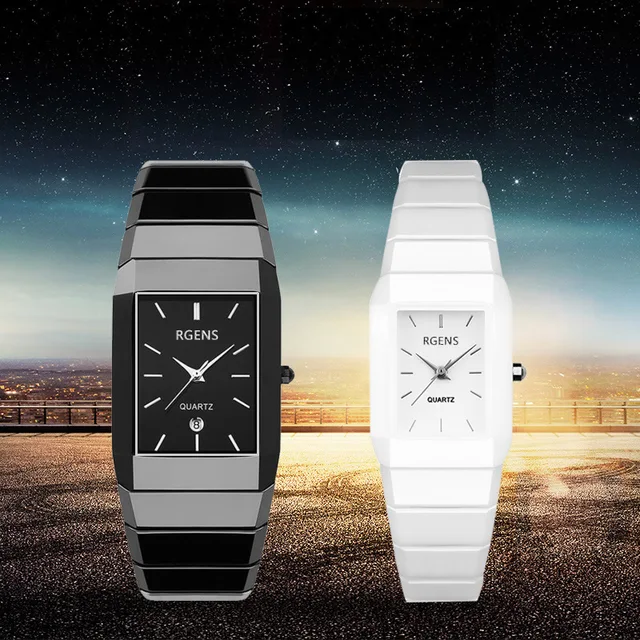 Affari Delle Donne Degli Uomini 100% Orologi In Ceramica Bianco Nero Del Quarzo Affari Delle Donne Degli Uomini 100% Orologi In Ceramica Bianco Nero Del Quarzo