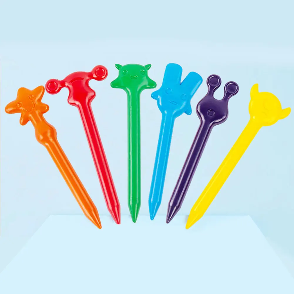 

Mutil Color Exquisite Heat Resistant Crayon Alien Pattern Children Oil Painting Stationary Students Home Portable School