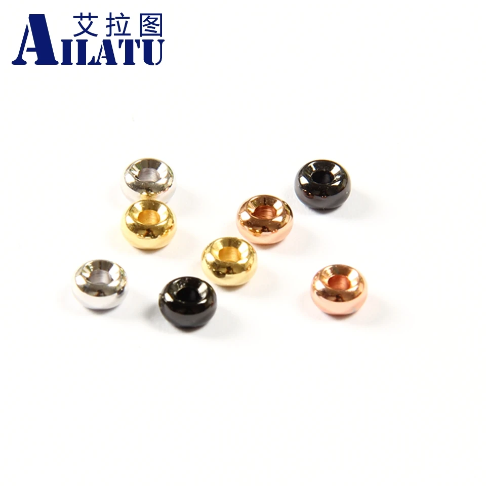 

Ailatu Copper Wheel Shape Round Spacer Jewelry Accessories for DIY Fashion Bracelet Exquisite Workmanship High Quality Plated