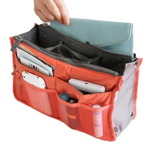 2 шт./лот нейлоновые двойные Сумка-тоут на молнии Портативный Многофункциональный несессер сортировки сумка в сумке путешествия спортивная для путешествия косметичка Для женщин