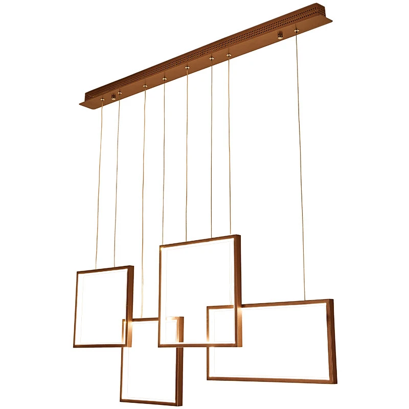 

Modern Square Aluminum Led Pendant Chandelier Lights Acrylic Dining Room Led Chandeliers Lighting Living Room Led Hanging Light