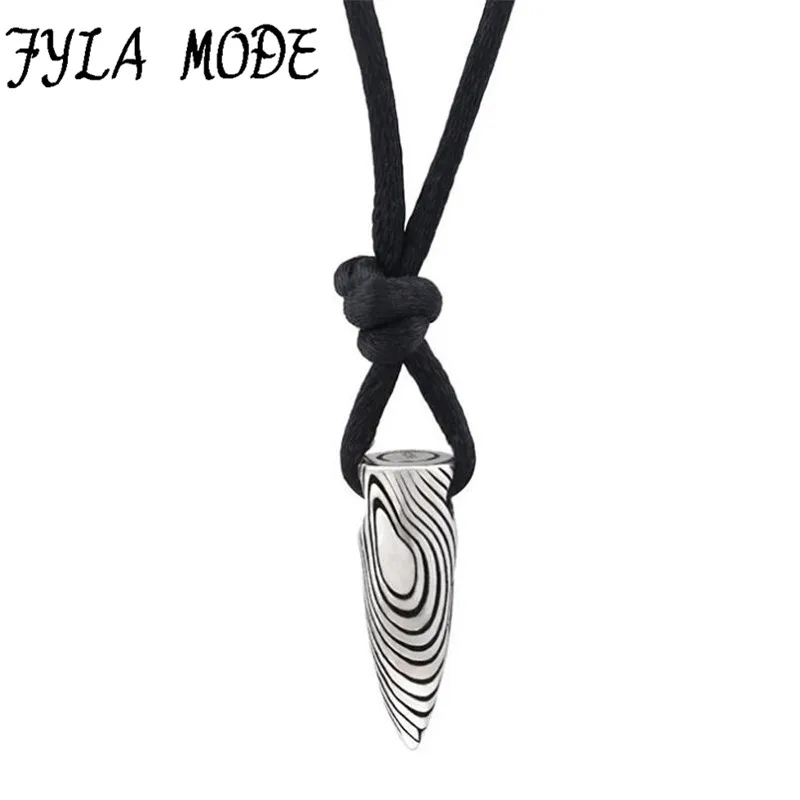 925 Silver Cool Bullet font b Pendants b font font b Necklace b font Men s