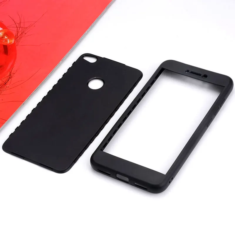 

Luxury 360 Degree Full Body Protection Cover Cases for Huawei P8 Lite 2017 funda Matte TPU soft silicone Case