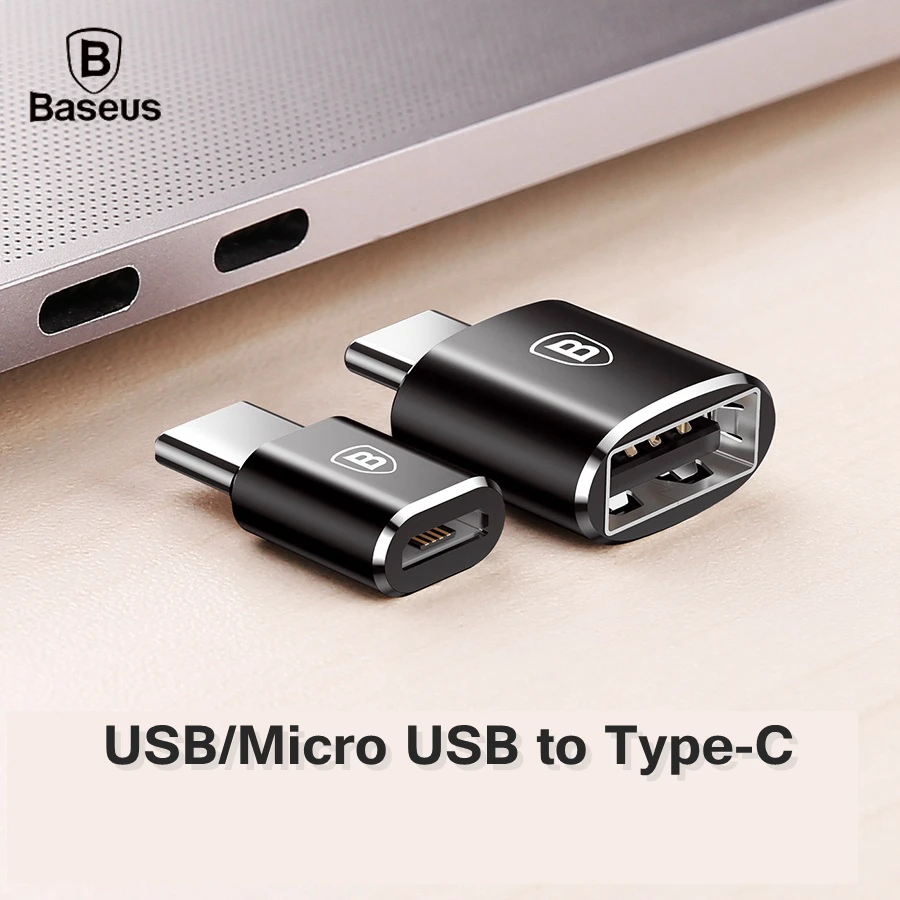 BASEUS Micro USB женщина к Тип C Мужской OTG адаптер конвертер мини USB-C данных для samsung S8
