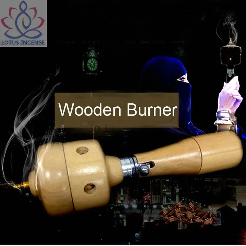 Wooden Portable Incense Burner Hot Middle East Wood Censer Brazier