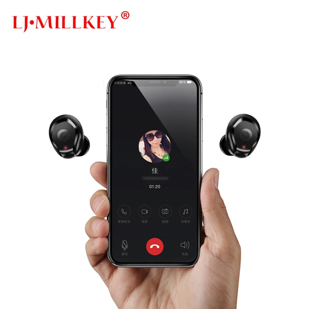 

Touch Control TWS Bluetooth Earphone Volume Control In-ear V5.0 IPX7 Waterproof True Wireless Earbuds with Charging box YZ207