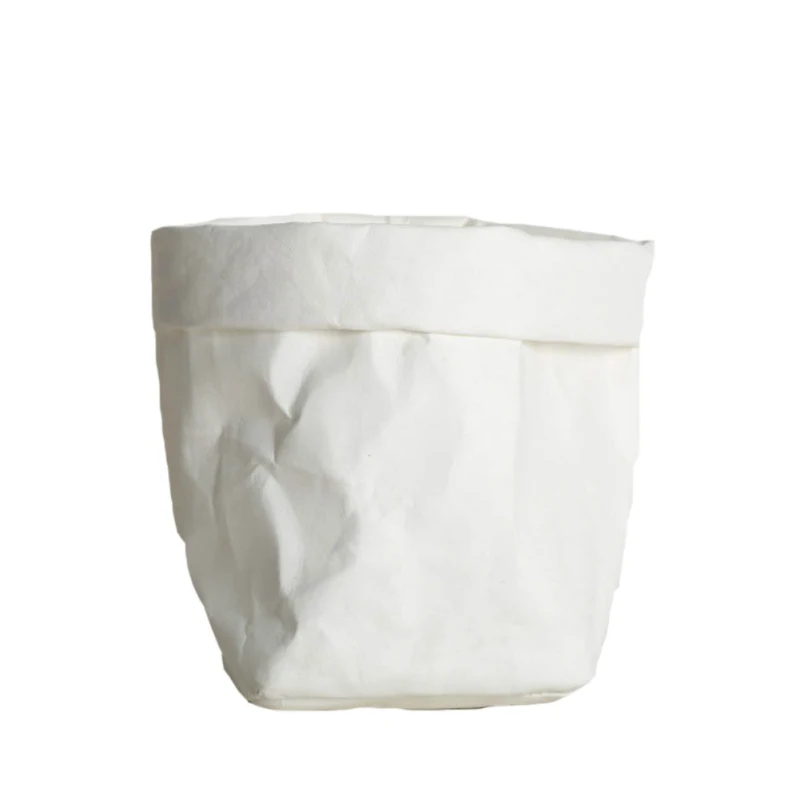 Моющиеся мешки для хранения растений горшок-Пакет Детская комната разное Органайзер мешок суккуленты крафт-бумага крышка цветочного горшка - Цвет: White