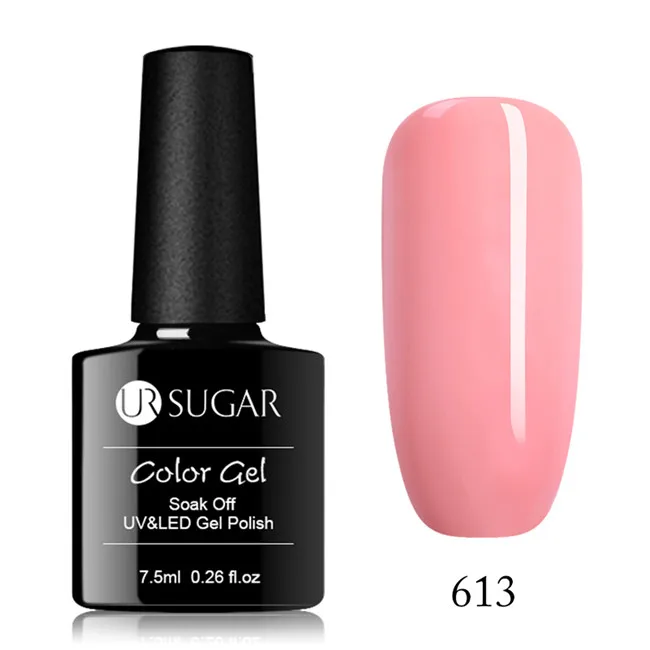 Ur Sugar 7,5 мл Гель-лак розовый красный цвет дизайн ногтей маникюр Гибридный верниш Полупостоянный УФ-гель Краска Лак для ногтей - Цвет: 613