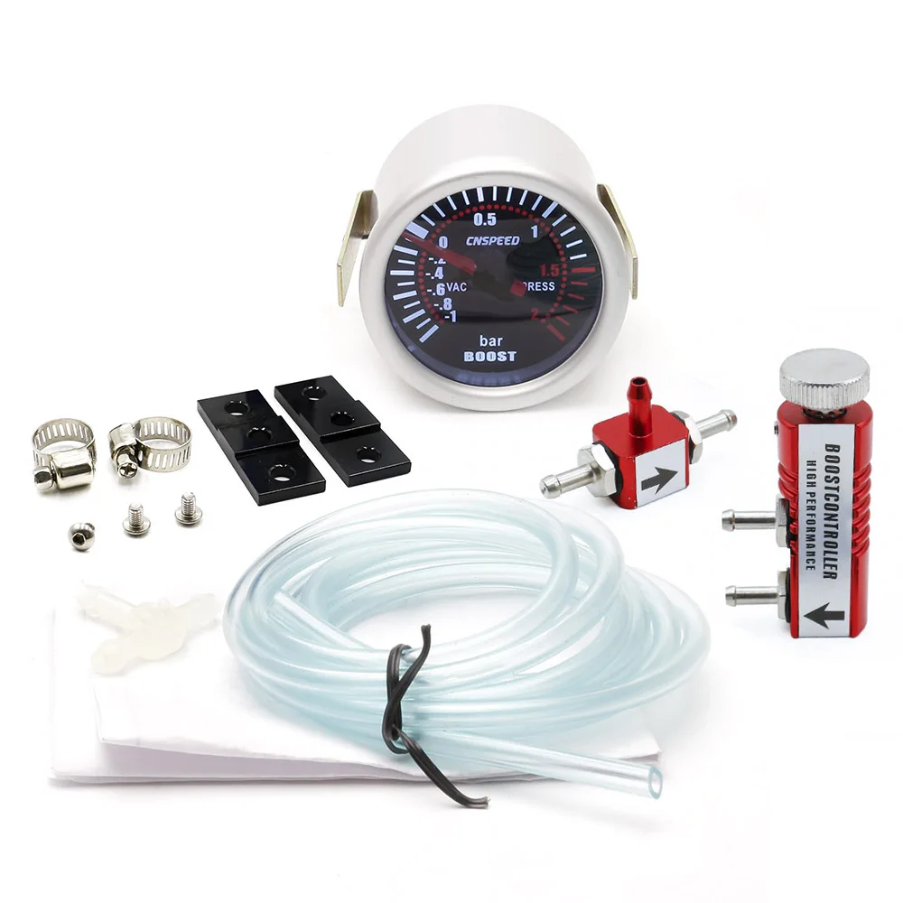 

Dynoracing 2"52mm Car Smoke Len Boost Gauge -1-2 Bar With Adjustable Auto Turbo Boost Controller Kit 1-30 PSI IN-CABIN