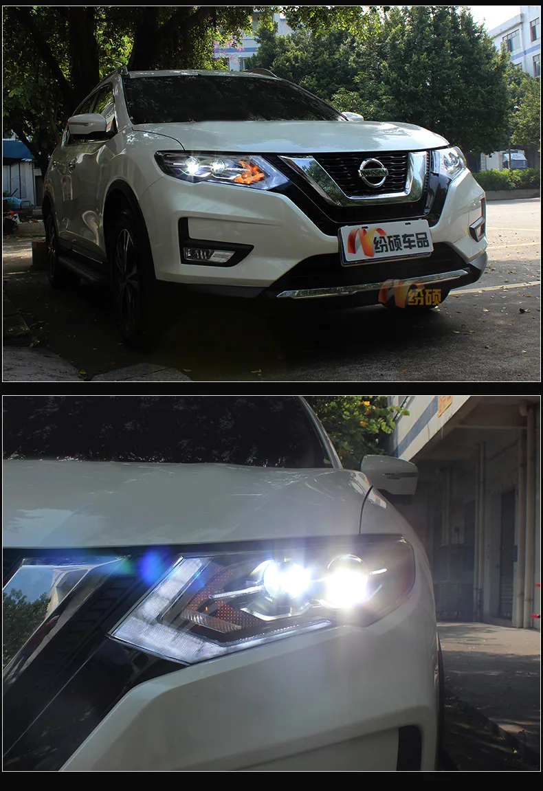 Doxa 2 шт. светодиодный фары для Nissan X-Trail светодиодный автомобильный фонарь ангельские глазки ксенон HID комплект Противотуманные фары светодиодный дневные ходовые огни
