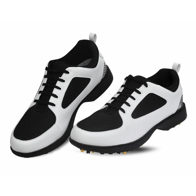 Men Genuine Synthetic Golf shoes male waterproof anti-slip shock absorption sports shoes mirofiber leather Breathable shoes