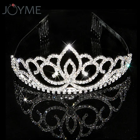 Роскошные с блестящими кристаллами Hairwear Принцесса Корона невесты диадемы и короны свадебные украшения диадема цветок Свадебные украшения для волос - Окраска металла: H005S110
